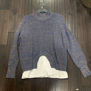 Sweater with button down shirt